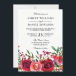 Romantic Red Rose Wedding Invitation Kaart<br><div class="desc">Elegant Red Rose Wedding Invitation Matching collectie in Niche en Nest store.</div>