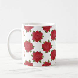Romantic Red Roses Custom Coffee Mok