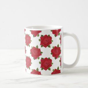 Romantic Red Roses Custom Coffee Mok