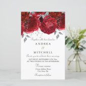 Romantic Red Roses Discount Budget Weddenschap Inv (Staand voorkant)