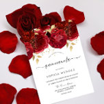 Romantic Red Roses Elegant Quinceanera Party Kaart<br><div class="desc">Romantic Red Roses Elegant Quinceanera Party Invitation Zie bijbehorend collectie in Niche en Nest Store</div>