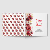 Romantic Red Roses Floral Birthday Party Gastenboek (Volledig)