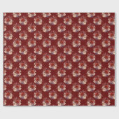 Romantic Red Roses Floral Cadeaupapier (Vlak)