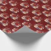 Romantic Red Roses Floral Cadeaupapier (Hoek)