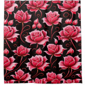 ROMANTIC RED ROSES FLORAL DOUCHEGORDIJN (Voorkant)