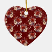 Romantic Red Roses Floral Keramisch Ornament (Voorkant)