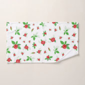 Romantic Red Roses Floral Pattern Retro Bath Towe Bad Handdoek (Handdoek)
