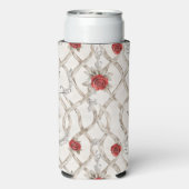 Romantic Red Roses Floral Seltzer Blikjeskoeler (Seltzer Achterkant)