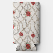 Romantic Red Roses Floral Seltzer Blikjeskoeler (Achterkant)