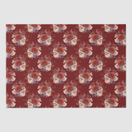 Romantic Red Roses Floral Tissuepapier