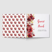 Romantic Red Roses Floral Wedding Gastenboek (Volledig)