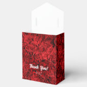 Romantic Red Roses Heart Floral Weddenschap Bedank Bedankdoosjes (Geopend)