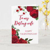 Romantic Red Roses op White Wife Valentijnsdag Kaart (Gele Bloem)