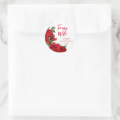 Romantic Red Roses op White Wife Valentijnsdag Ronde Sticker (Tas)