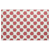 Romantic Red Roses Pattern on White Custom Fabric Stof (Fat Quarter)