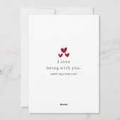 Romantic Red Roses - Red Heart Valentine's Day Feestdagenkaart (Achterkant)