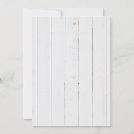 Romantic Red Roses Rustic Wedding Invite Kaart (Achterkant)