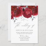 Romantic Red Roses Silver Leaf Elegant Wedding Kaart<br><div class="desc">Romantic Red Roses Silver Leaf Elegant Wedding Invitation Bekijk collectie in Niche en Nest Store</div>