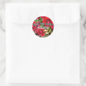 Romantic Red Roses ~ Sla de datum-sticker op Ronde Sticker (Tas)
