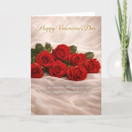 Romantic Red Roses Valentine’s Day Greeting Card Feestdagen Kaart