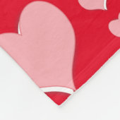 Romantic Red Roze Harten XOXO Foto Fleece Deken (Hoek)