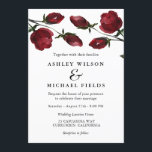 Romantic Red Waterverf Flowers White Wedding Kaart<br><div class="desc">Romantic Red Waterverf Flowers Wedding Invitation Geschikt voor alle gelegenheden Zie passend collectie in Niche en Nest Store</div>