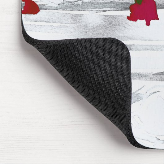 Romantic Red Waterverf Rozen & Lantern Rustic Muismat (Hoek)