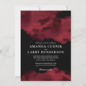 Romantic Red Waterverf Weddenschap Kaart (Voorkant)