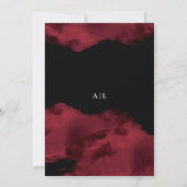 Romantic Red Waterverf Weddenschap Kaart (Achterkant)