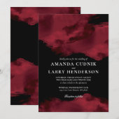 Romantic Red Waterverf Weddenschap Kaart (Voorkant / Achterkant)