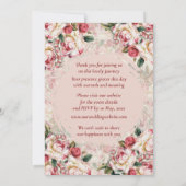 Romantic Red-White Roses Custom wedding invitation (Achterkant)