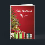 Romantic Red Wife of Vriendin Kerstmis Feestdagen Kaart<br><div class="desc">Romantic Red Wife of Vriendin Kerstfeestdag Kaart</div>