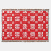 Romantic Red XOXO Love Never Fails Valentines Deken (Voorkant)