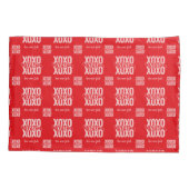 Romantic Red XOXO Love Never Fails Valentines Kussensloop (Achterkant)