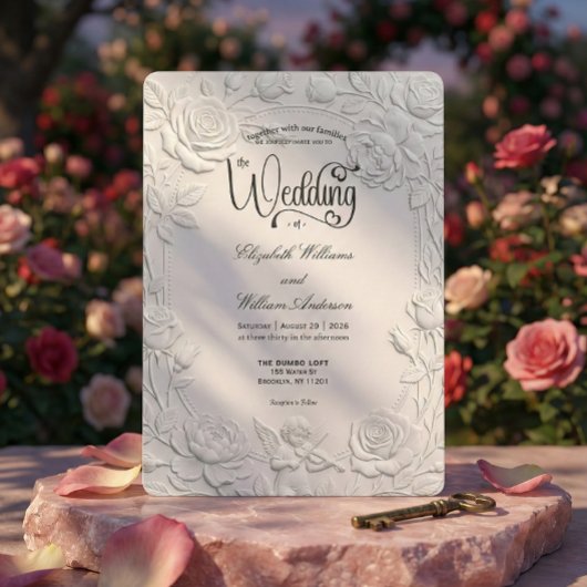 Romantic Regency Era Cupid Violinist Wedding Kaart