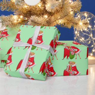 ROMANTIC RETRO CHRISTMAS COUPLE CADEAUPAPIER