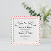 Romantic Retro Design Save the Date Card (Staand voorkant)
