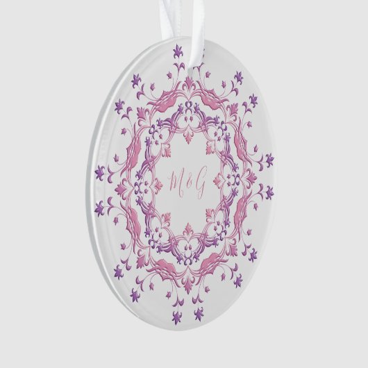 Romantic retro roze Mandala Ornament (voorkant)
