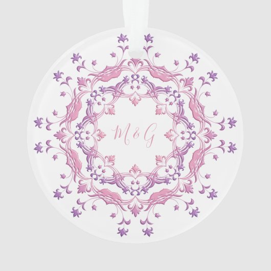 Romantic retro roze Mandala Ornament (achterkant)