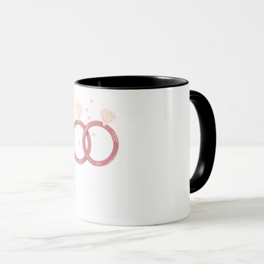 Romantic Ring Mug – Engagement & Wedding Gift Mok (Voorkant rechts)