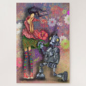 Romantic Robot en Girl Puzzle Painting Legpuzzel (Verticaal)