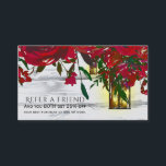 Romantic Rode Waterverf Rozen Een vriend weergeven Aanbevelingskaartje<br><div class="desc">Op elke manier aanpassen</div>