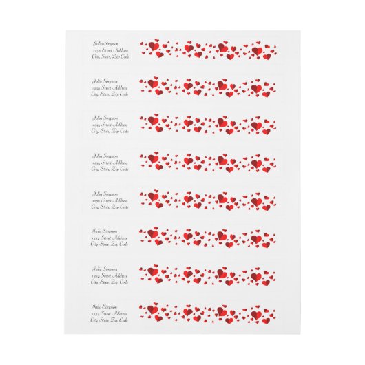 Romantic, rood hart, liefde, gepersonaliseerd (Vel)