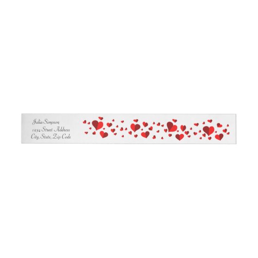 Romantic, rood hart, liefde, gepersonaliseerd (Individueel)