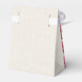 Romantic Roos Burlap Texding Wedding Bedankdoosjes (Achterkant)