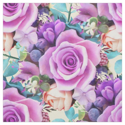 Romantic Roos Flowers Garden Stof (Swatch)