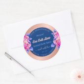 Romantic Roos Gold Blue Product Packaging Labels (Envelop)