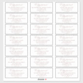 Romantic Roos Gold Calligraphy Guest Address Label (Vel)