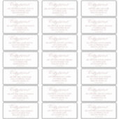 Romantic Roos Gold Calligraphy Guest Address Label (Voorkant)