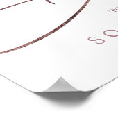 Romantic Roos Gold Calligraphy Welcome Wedding Poster (Hoek)